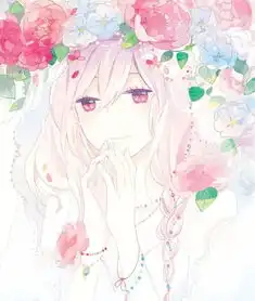 一组小清新的女生插画头像
