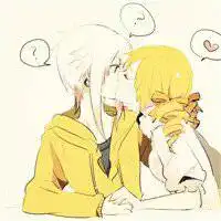 二次元情侣亲吻头像一对微信头像图片大全
