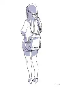女孩子七种站姿的画法参考,很常用的姿势
