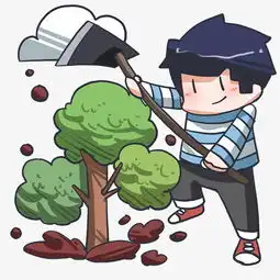 手绘春天植树插画图片素材其他格式下载动漫人物大全
