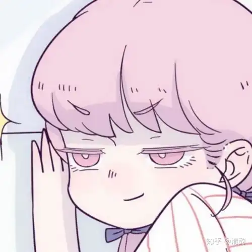 有没有粉红头发的一个小女孩漫画的头像
