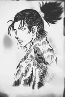 求一张国外胡子男侧脸,肩膀上有只鸟有花的黑白类似动画的图片
