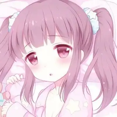 粉色系软萌的动漫女生头像
