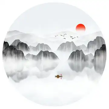 国画山水风景,其它,设计素材,设计模板,汇图网
