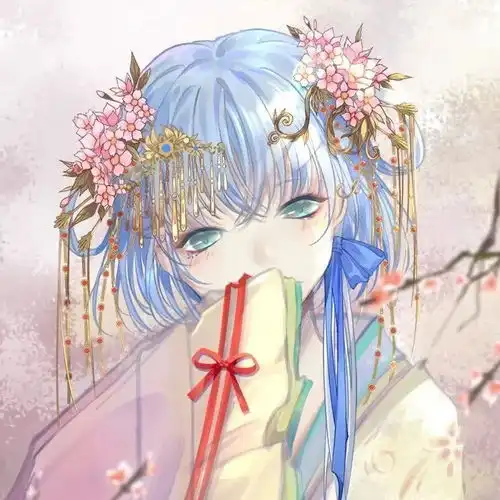 古风动漫女生头像花不一定是为了花店而开,我一定是为你而来
