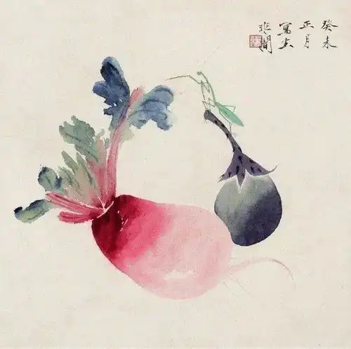 工笔蔬果,清新养眼
