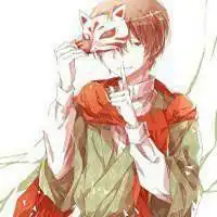 拿着面具的动漫男头像微信头像图片大全
