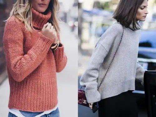 高领毛衣的三大搭配规则,保暖又洋气
