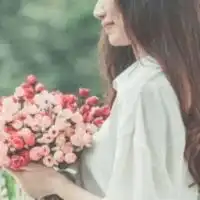 带花朵动漫情侣头像微信头像图片大全
