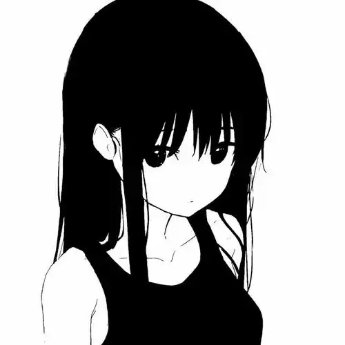 日系黑白动漫女头
