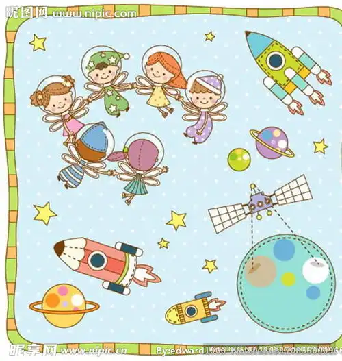 宇宙小精灵设计图卡通设计
