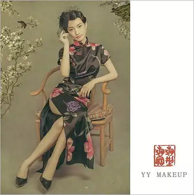 民国画报旗袍新娘造型
