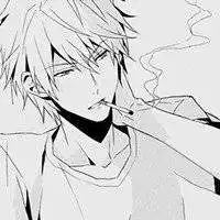 黑白手绘情侣头像抽烟微信头像图片大全
