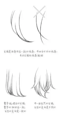头发要这么画才显得自然
