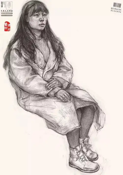 2016年中国美术学院素描高分卷东尚艺术
