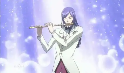 求男生吹笛子的动漫头像
