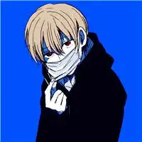 帅气的二次元男生头像戴口罩的图片
