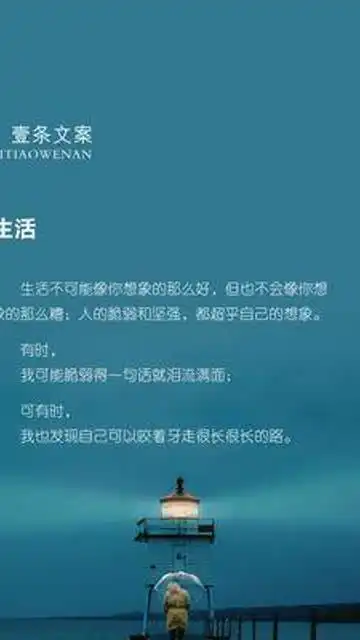 生活小众文案每日推文
