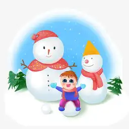 冬季系列下雪玩雪堆雪人图片素材其他格式下载动漫人物大全
