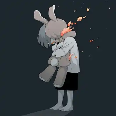 源自日本插画师avogado6作品忧郁卡通动漫头像我要个性网
