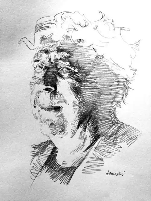 创意速写人物头像插画师handi
