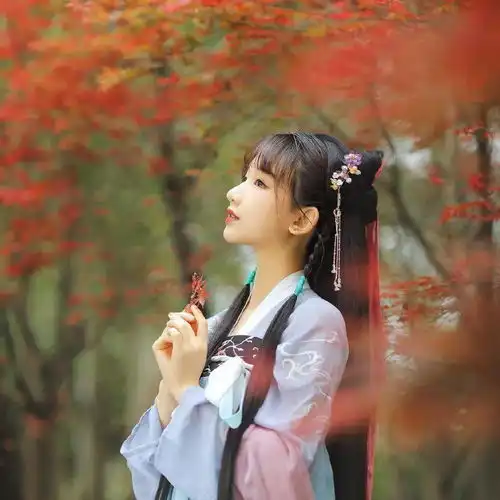 唯美意境古风女生头像晓阴无赖似穷秋淡烟流水画屏幽
