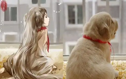 超q超可爱的猫狗拟人化古风插画,每一张都是可以超美的存在
