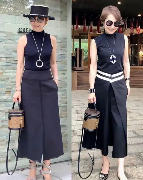 60岁只能穿奶奶装看看她们的穿搭,原来可以如此时髦帅气
