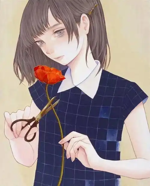 插画师少女的心事,给你女友也来一张吧
