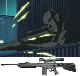 柯南中卡尔瓦多斯的图片及他用的狙击枪型号谁有
