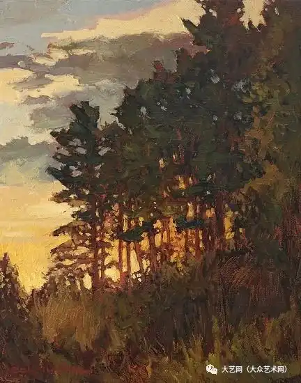 大众艺术网调性主义者捕捉到的闪烁光芒美国女画家janschmuckal风景油画作品
