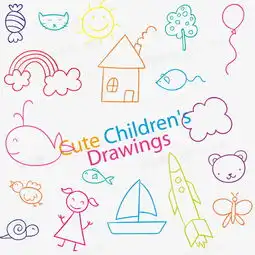 儿童线框卡通素材矢量图片免费下载png素材编号vd9il6p7z图精灵
