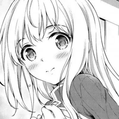 日系黑白二次元女生可爱动漫头像
