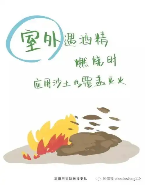 蓝朋友手绘漫画提醒您疫情防控期间,使用消毒用品要注意消防安全
