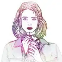 好看的手绘动漫女生微信头像图片
