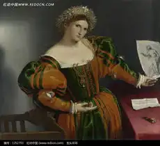 桌边拿着一张素描画的女人油画图片免费下载编号1352793红动网
