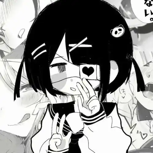 超好看的优质黑白动漫女生头像
