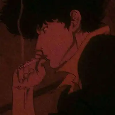 动漫男头像抽烟
