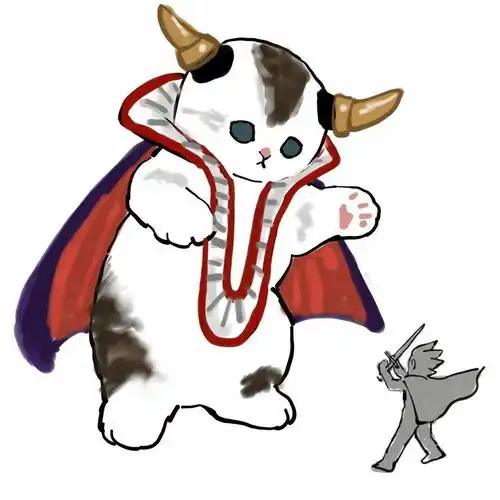 手绘头像可爱猫咪插画头像
