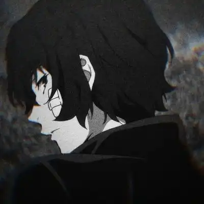 江孑帅气动漫黑白丧系男生头像
