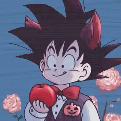 七龙珠情侣头像一左一右孙悟空布尔玛贝吉塔特兰克斯
