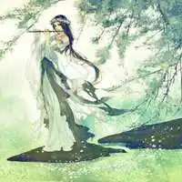 吹笛子古风头像古代侠客风格男子吹笛子头像
