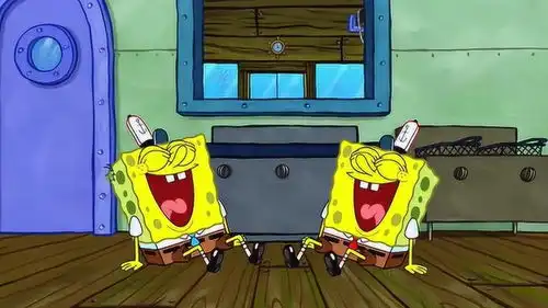 两个海绵宝宝成为了好兄弟
