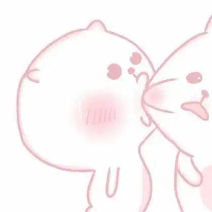 可爱卡通情侣头像简单手绘,所有的浅吻只给你
