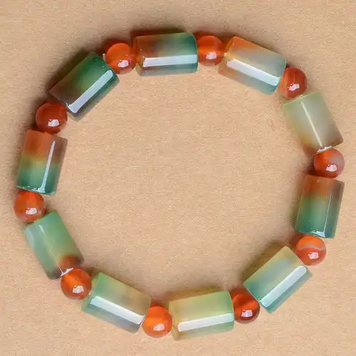 碧艺缘七夕情人节礼物冰透梦幻孔雀玉髓手链女手串女送礼精选
