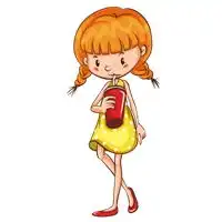 喝可乐的动漫女生头像可爱清新微信头像图片大全
