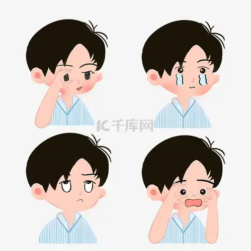 蓝衣服男孩情绪素材图片免费下载千库网
