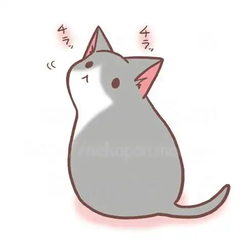 二次元手绘萌物治愈插画p站小猫堆糖,美好生活研究所
