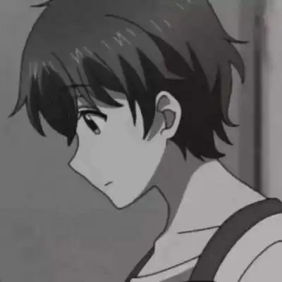 动漫情头一男一女冷酷黑白头像
