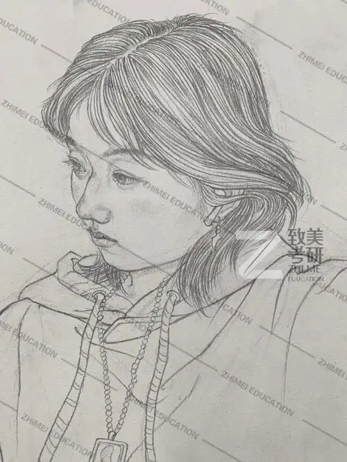 中国美术学院考研线性素描高分全身像写生示范包含视频教学历年考题分享
